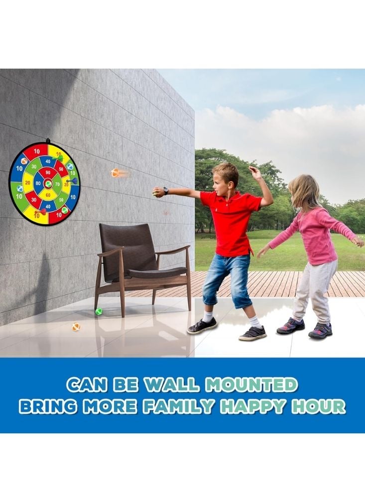 Target Sticky Target Dart Board Game with High-Adhesion Balls, Colorful Scoring Wheel Toy for Kids Indoor & Outdoor Play - Image 2